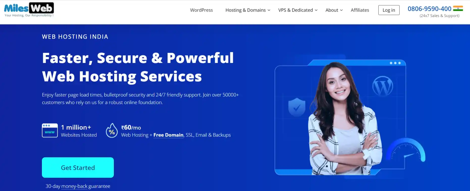 reliable provider MilesWeb